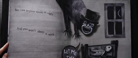 Pages from the Babadook children's book.