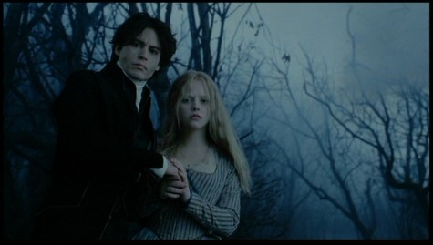 Johnny Depp and Christina Ricci in "Sleepy Hollow."
