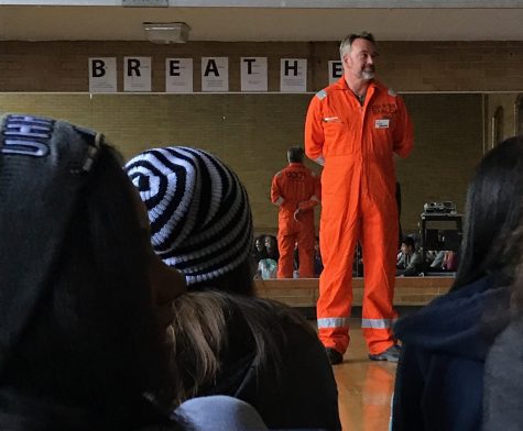 Sebastian Wreford visits CHS for the 2016 Food Gatherers Fundraiser Kick Off
