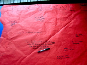 Alice Elliott’s Wall of Love Brings Community Students Together