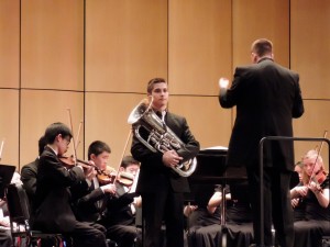 Elliot Polot, who played Joseph Horovitz’s “Euphonium Concerto”  