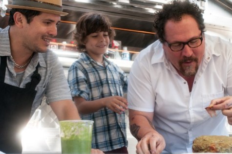 John Leguizamo, Emjay Anthony and Jon Favreau in "Chef".