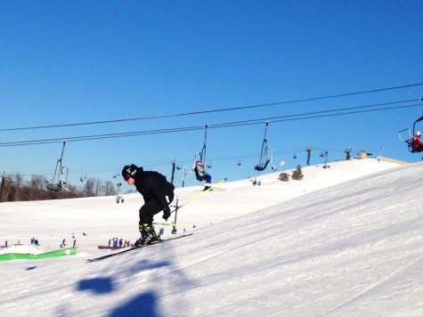 CHS student skiing